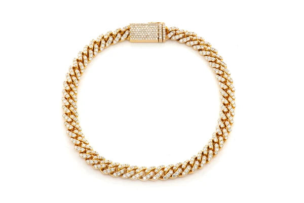 6MM Miami Cuban Diamond Bracelet 14k
