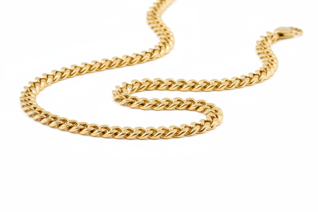 2MM Miami Cuban 14k Solid Gold Chain