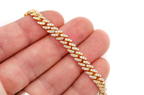 6MM Miami Cuban Diamond Bracelet 14k