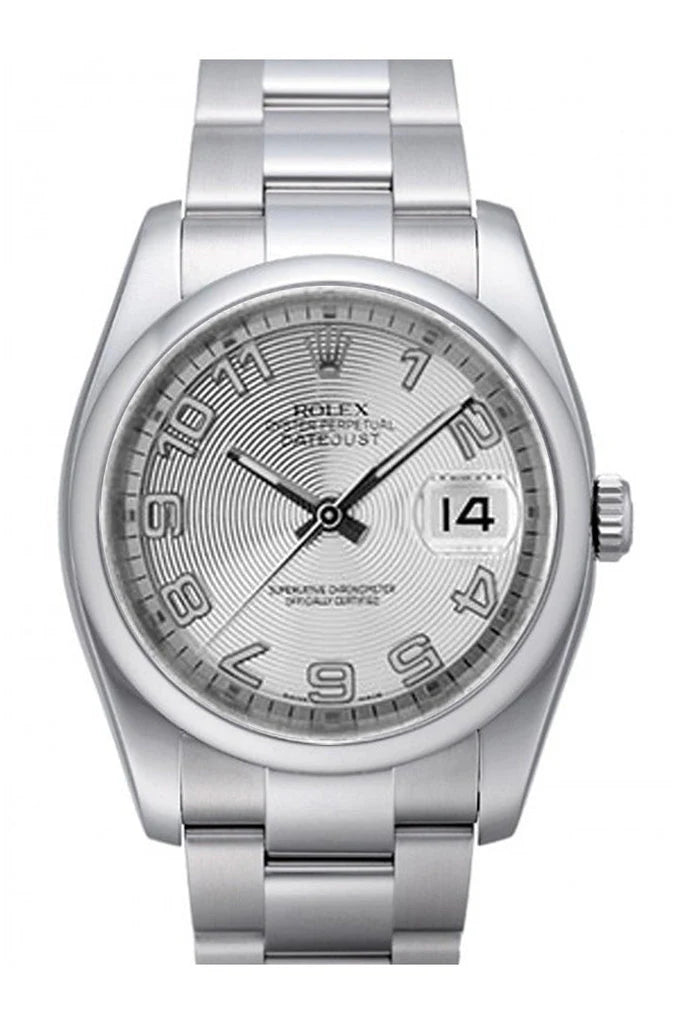 Rolex Datejust 36 Silver Concentric Dial Stainless Steel Oyster Men's Watch