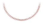 6pt Prong set diamond tennis necklace 14k solid gold 10.50ct