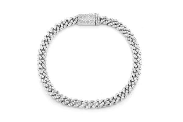 6MM Miami Cuban Diamond Bracelet 14k