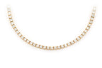 6pt Prong set diamond tennis necklace 14k solid gold 10.50ct
